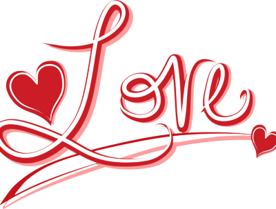 Love Text Logo With Heart  HD Free Download