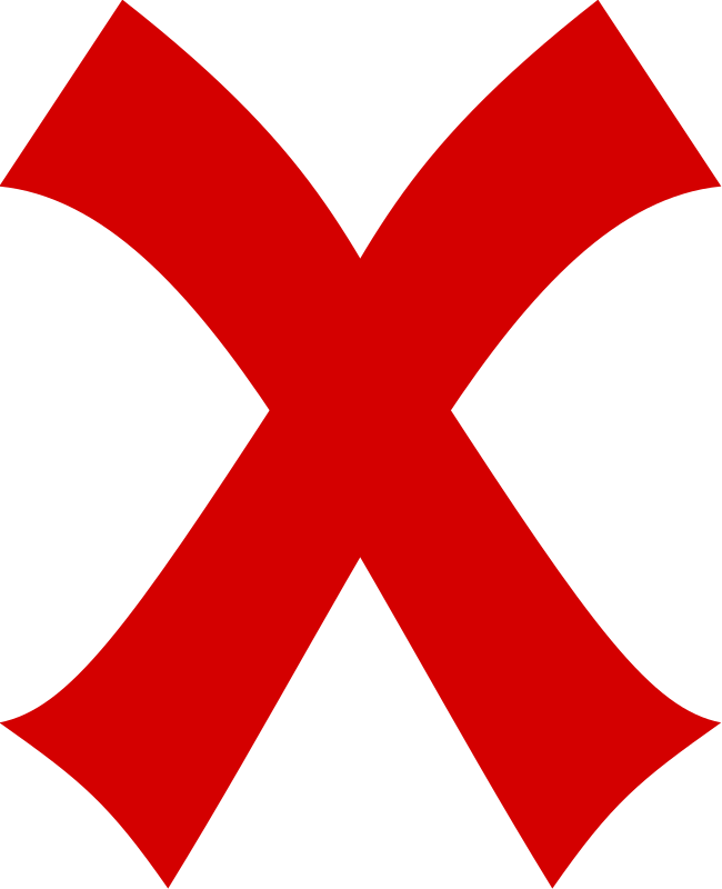 Red X Shape PNG  HD Free Download