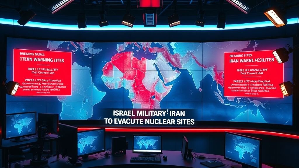 Breaking news. Israel military warns Iran to evacuate nuclear sites